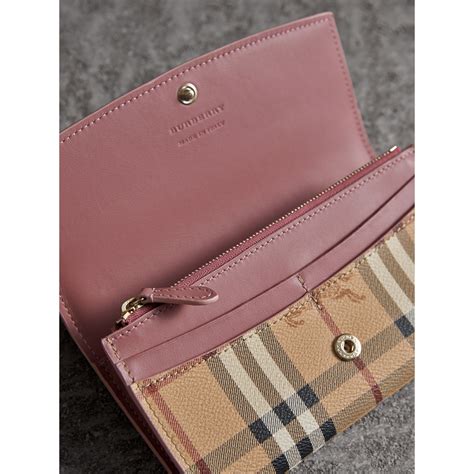 Burberry Haymarket Check and Leather Wallet